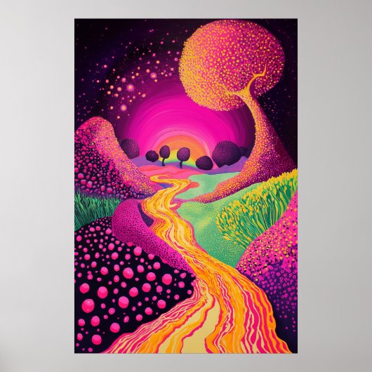 1804年の宇宙超現実主義の夢の風景 ポスター (正面)