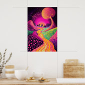 1804年の宇宙超現実主義の夢の風景 ポスター (キッチン)