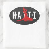 1804 Neg Mawon Haiti Neg Marron Haiti Ovalステッカー 楕円形シール (バッグ)