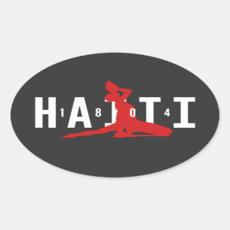 1804 Neg Mawon Haiti Neg Marron Haiti Ovalステッカー 楕円形シール