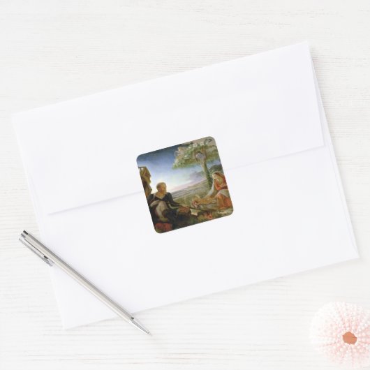 1805年から6年のエジプトへの飛行中の休憩 スクエアシール (封筒)