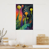 1805年の宇宙超現実主義の夢の風景 ポスター (キッチン)