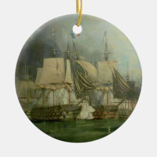 1805年トラファルガー海戦 セラミックオーナメント (正面)