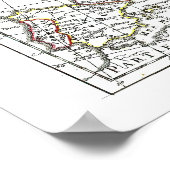 1806の地図 – ヨーロッパ ポスター (角)