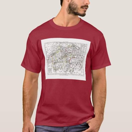 1806地図- La Suisse Tシャツ (正面)