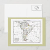 1806地図- L'Amérique Méridionale ポストカード (正面/裏面)
