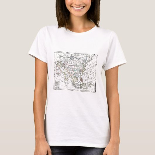 1806地図- L'Asie Tシャツ (正面)