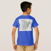 1806地図- Les Etats Unisのd'Amrique Tシャツ (裏面フル)