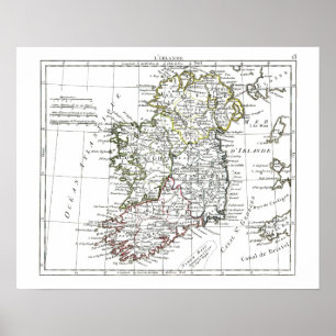 1806地図- L'Irlande ポスター