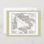 1806地図- L'Italie (石鹸水) ポストカード (正面/裏面)