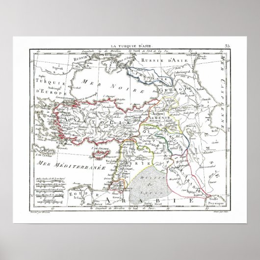 1806年の地図 – ターキー・ダシー ポスター (正面)