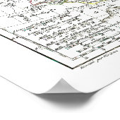 1806年の地図 – ラエンパイアダレーマーニュ ポスター (角)