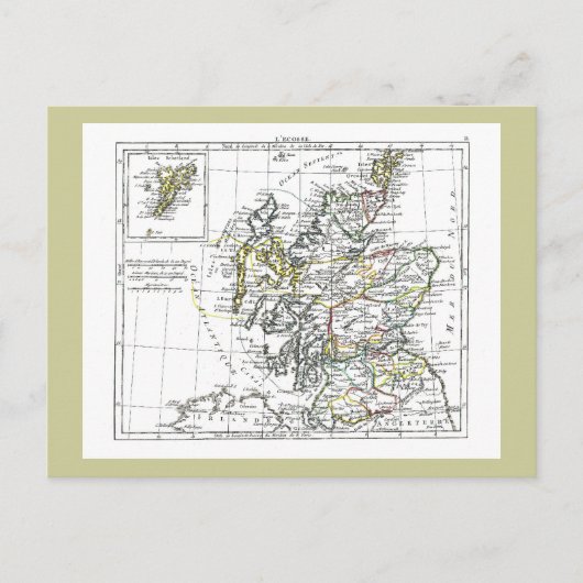 1806年の地図 – レコス ポストカード (正面)