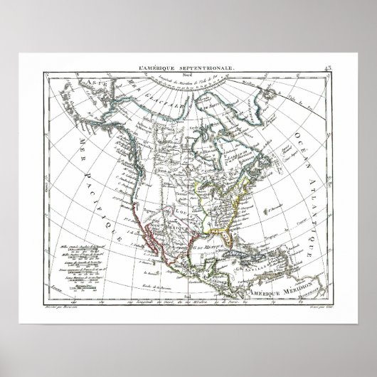 1806年の地図 – レムリケ・セプテントリオナーレ ポスター (正面)