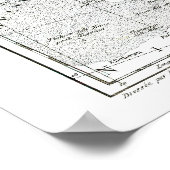1806年の地図 – 野原 ポスター (角)