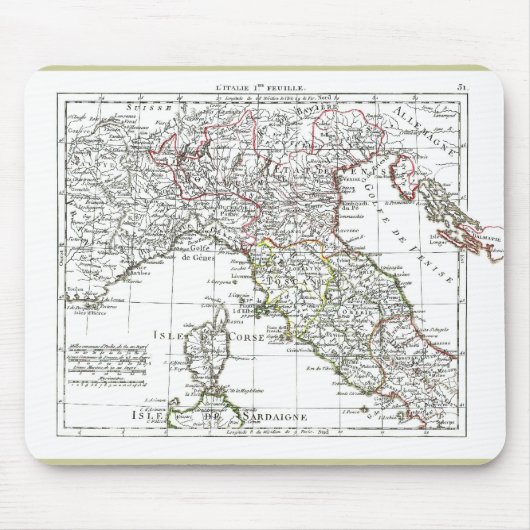 1806年の地図 – L'Italie (Nord) マウスパッド (正面)