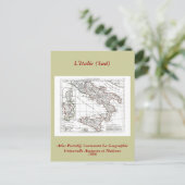1806年の地図 – L'Italie (Sud) ポストカード (スタンド正面)