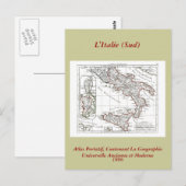 1806年の地図 – L'Italie (Sud) ポストカード (正面/裏面)