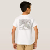 1806年地図 - イタリア（北部） Tシャツ (裏面フル)