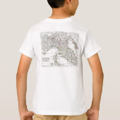 1806年地図 - イタリア（北部） Tシャツ (裏面)