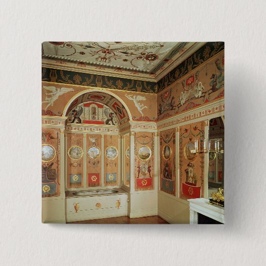 1807年に造られるナポレオンの浴室のインテリア 缶バッジ (正面)