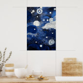 1807年の宇宙超現実主義の夢の風景 ポスター (キッチン)