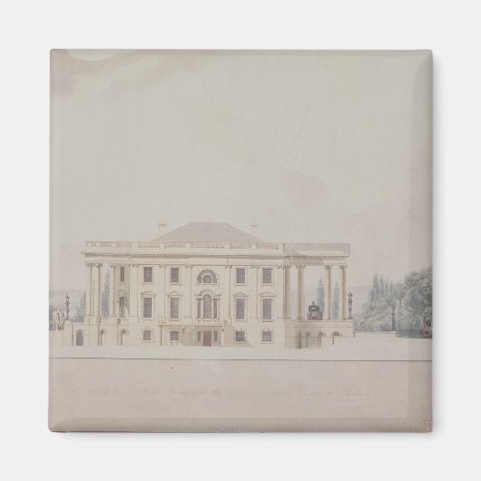 1807年、大統領府の南ポルティコ マグネット (正面)