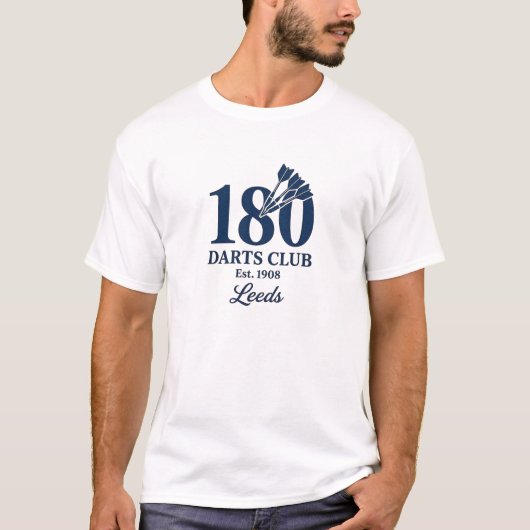 180 ダーツクラブリーズ設立1908 Tシャツ (正面)