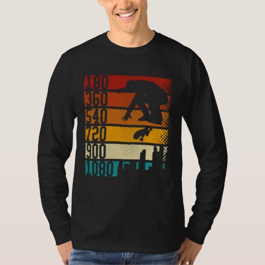 180 360 540 720 900 1080 スケートボード スケーター Tシャツ (正面)