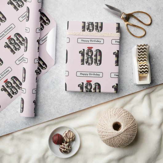 "180 in 3D：究極のダーツ寸法" ラッピングペーパー (クラフト)