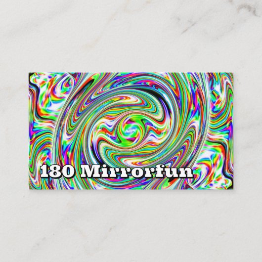 180 Mirrorfun （単語を変更できる） 名刺 (正面)