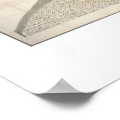 1810ロゼッタストーンハイログリフ写真 ポスター (角)