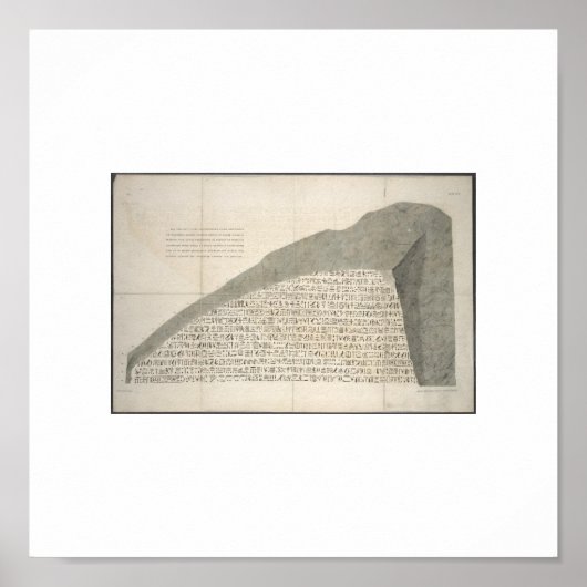 1810ロゼッタストーンハイログリフ写真 ポスター (正面)