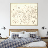 1810年の前ニューヨーク，オレンジ郡の地図 キャンバスプリント (インサイチュ (寝室))