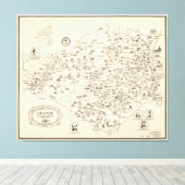 1810年の前ニューヨーク，オレンジ郡の地図 キャンバスプリント (インサイチュ (ウッドフロア))