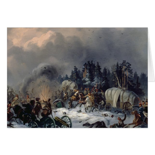 1812年にロシアフランス人戦争からの場面 (正面横)