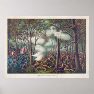 1812年のアメリカ戦争ティプペカヌーの戦い ポスター