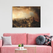 1812年のモスクワ焼き討ち キャンバスプリント (インサイチュ (リビング))