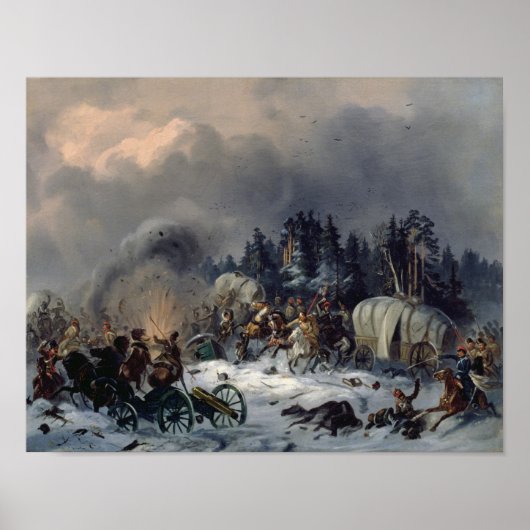 1812年のロシアの戦フランスの戦場面 ポスター (正面)