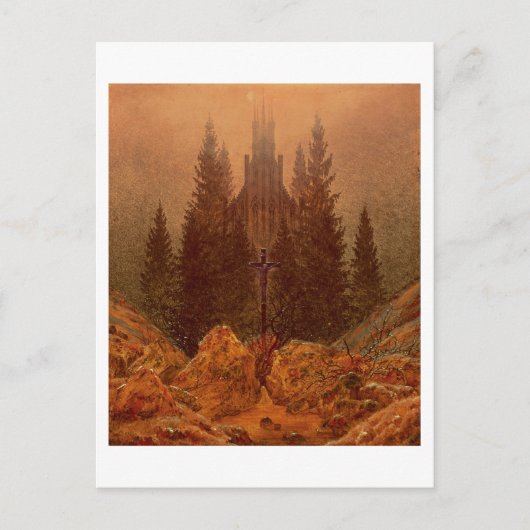 1812年の十字架(キャンバス上の油) ポストカード (正面)