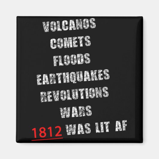 1812 America War New Madrid Earthquake Comet Mud F マグネット (正面)