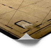 1813年MAナントラケットの地図とジョージの銀行 ポスター (角)