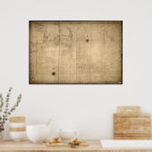 1813年MAナントラケットの地図とジョージの銀行 ポスター (キッチン)