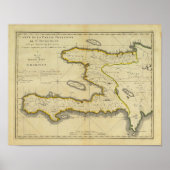 1814 Haiti Map by Mathew Carey ポスター (正面)