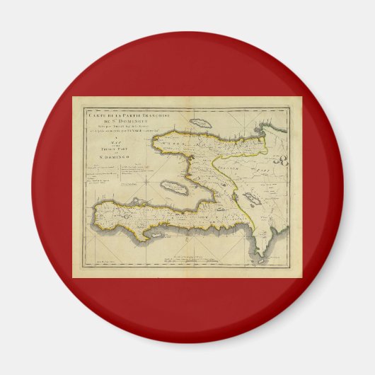 1814 Haiti Map by Mathew Carey マグネット (正面)