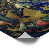 1815年のウォータールーの戦い ポスター (角)