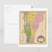 1815年のバーモント州の古地図 ポストカード (正面/裏面)