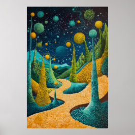 1815年の宇宙超現実主義の夢の風景 ポスター