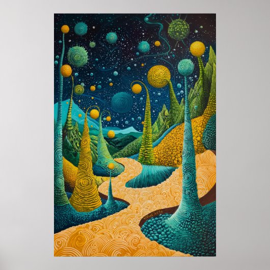 1815年の宇宙超現実主義の夢の風景 ポスター (正面)