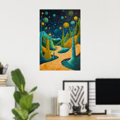 1815年の宇宙超現実主義の夢の風景 ポスター (ホームオフィス)